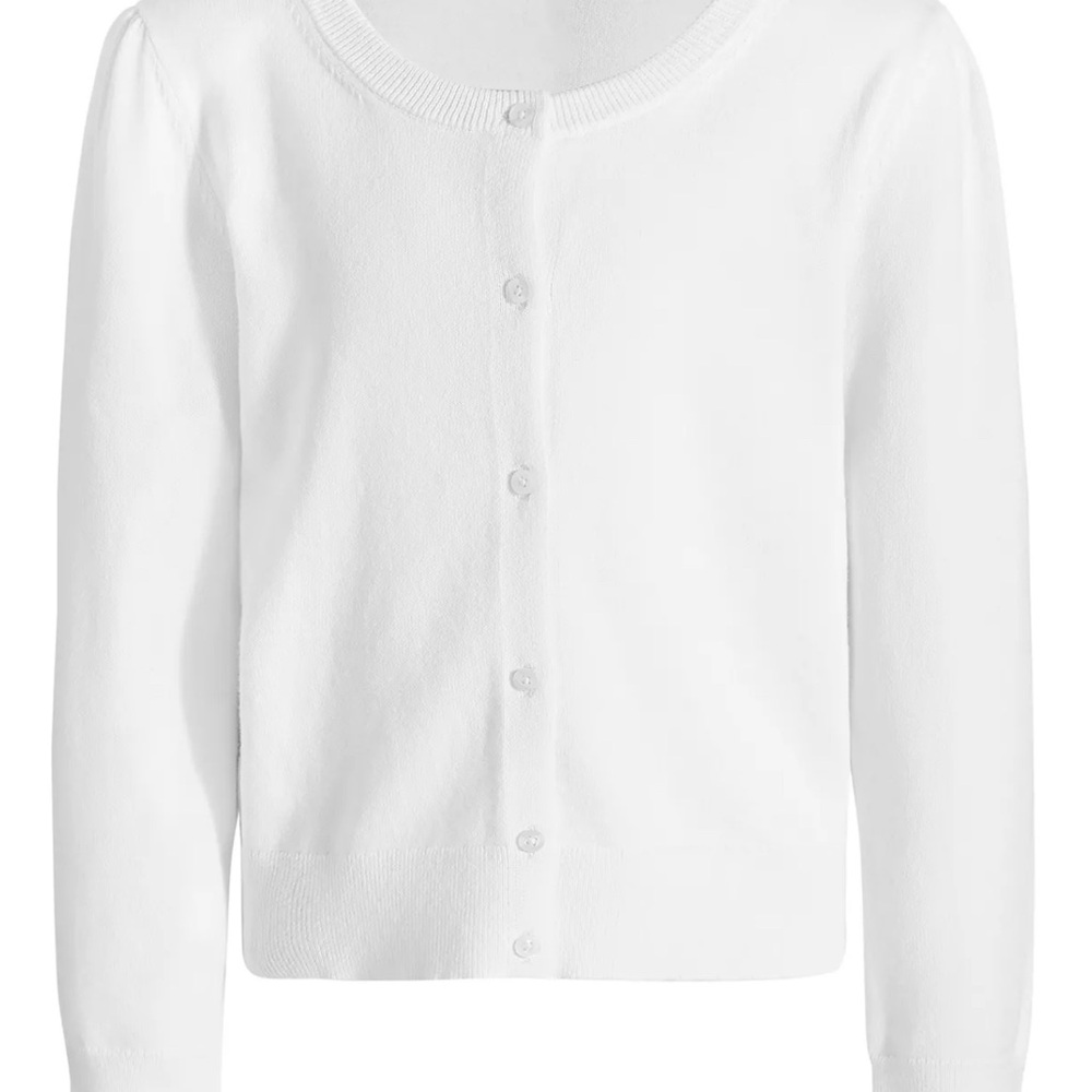 Girls Solid Knit Cardigan, Epic Threads Created for Macy's XL 14/16 White